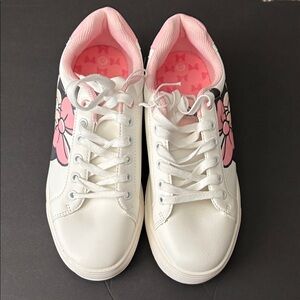 Disney White and Pink Minnie Mouse Sneakers